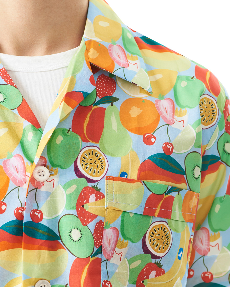 Homme | Peignoirs Et Pyjamas | Derek Rose | Shortie Mutli Printed Cotton Pyjama Set Multi
