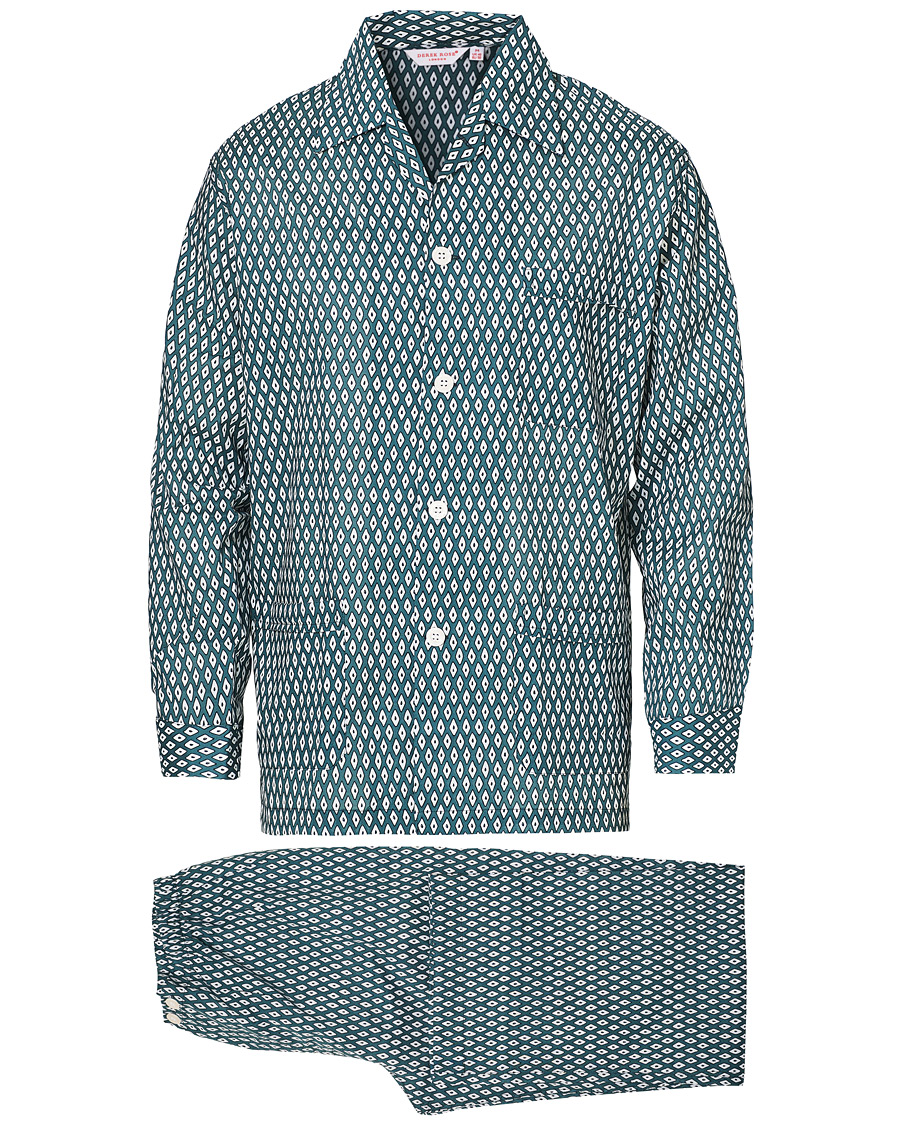 Homme | Peignoirs Et Pyjamas | Derek Rose | Printed Cotton Pyjama Set Green