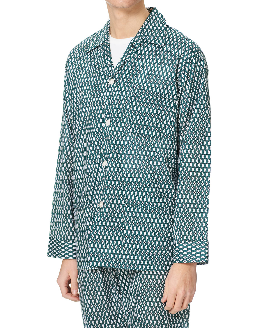 Homme | Peignoirs Et Pyjamas | Derek Rose | Printed Cotton Pyjama Set Green