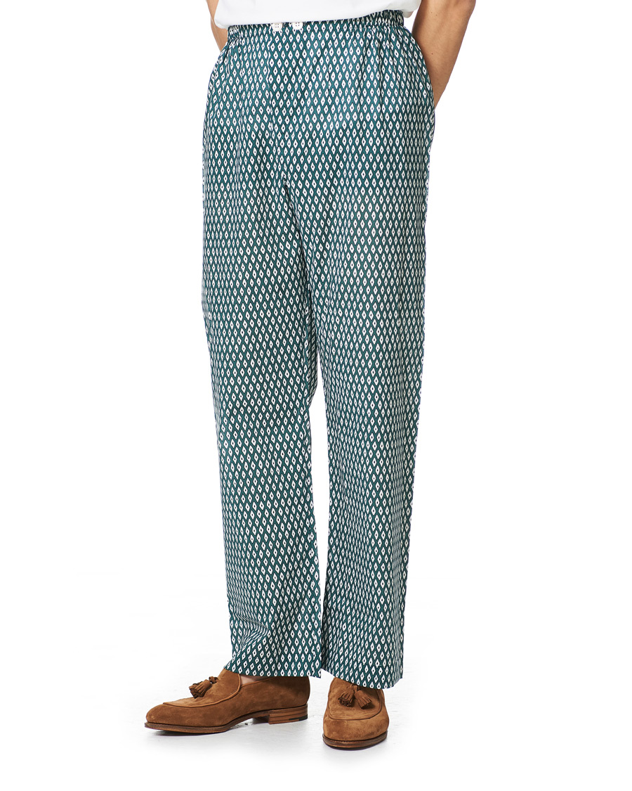 Homme | Peignoirs Et Pyjamas | Derek Rose | Printed Cotton Pyjama Set Green
