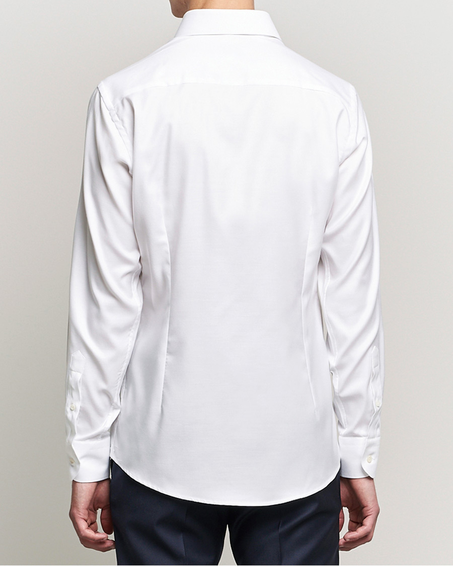Heren | Overhemden | Eton | Cotton Lyocell Stretch Wide Spread Shirt White