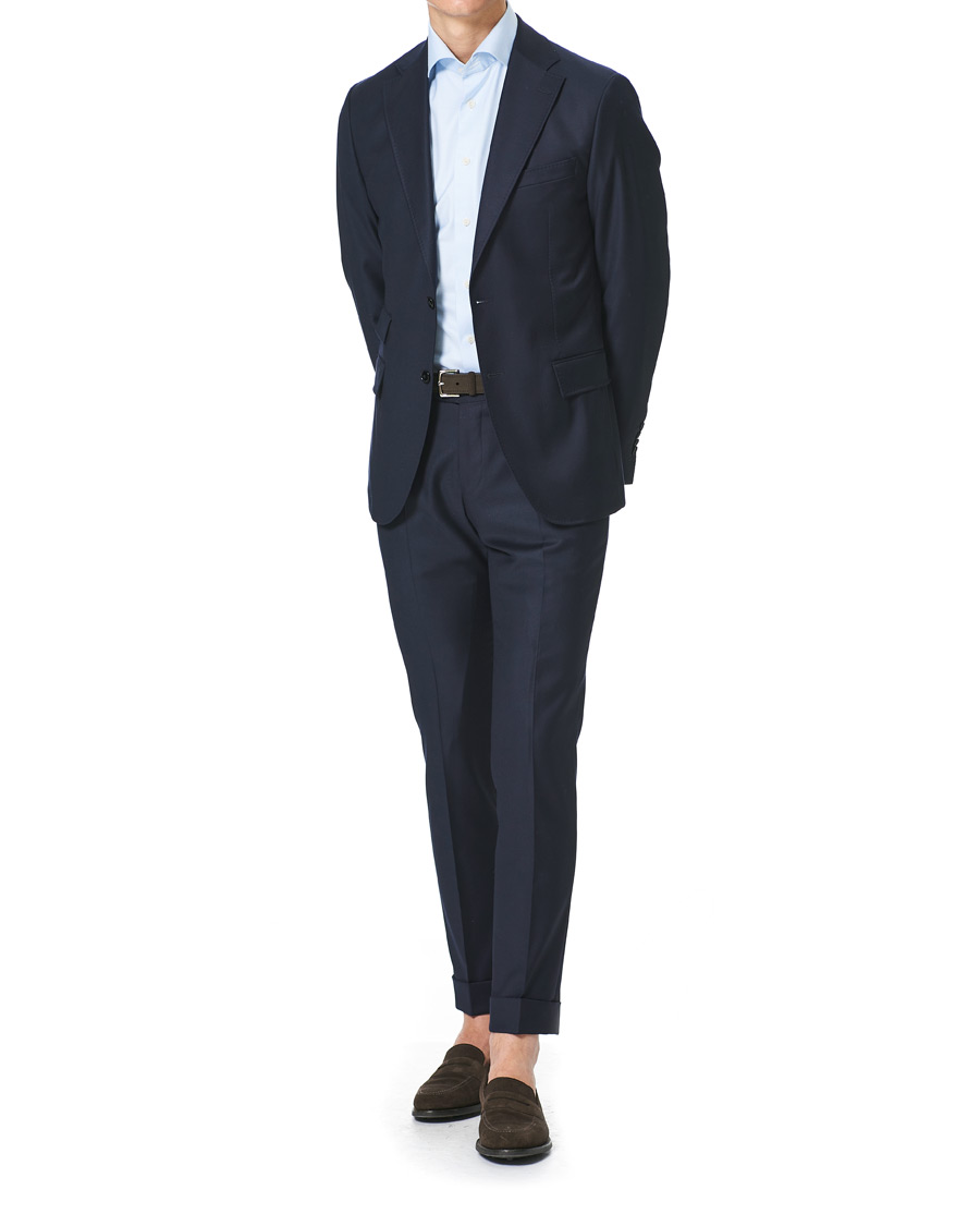 Homme | Chemises | Eton | Cotton Lyocell Stretch Wide Spread Shirt Light Blue