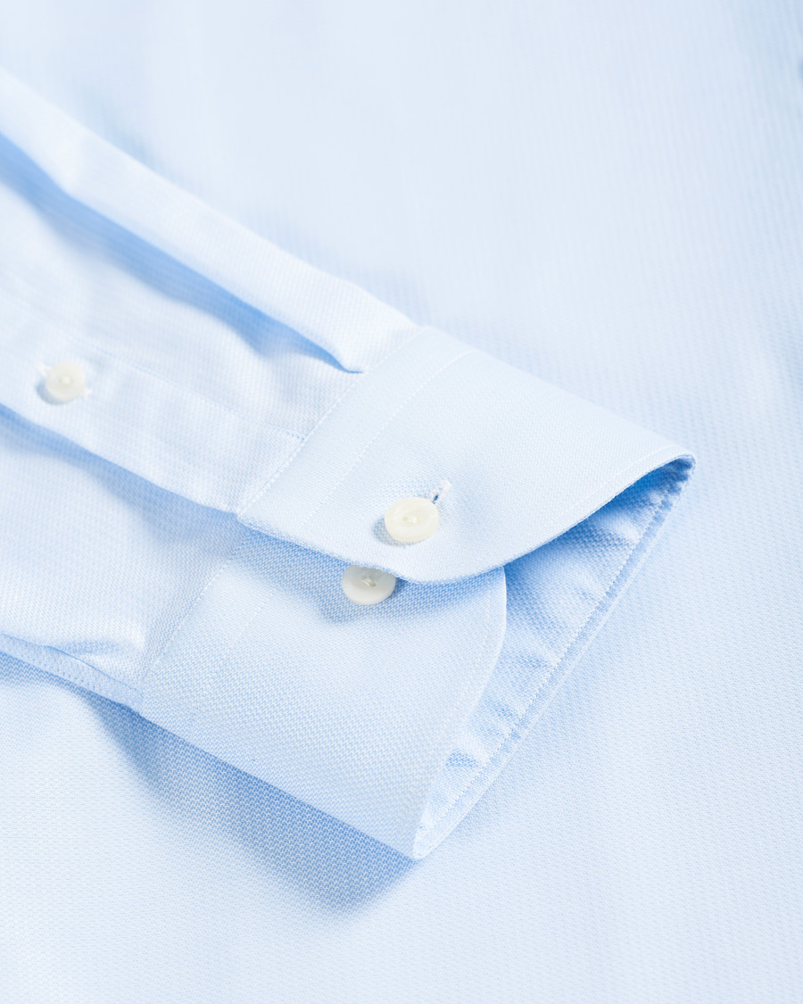 Homme | Chemises | Eton | Cotton Lyocell Stretch Wide Spread Shirt Light Blue