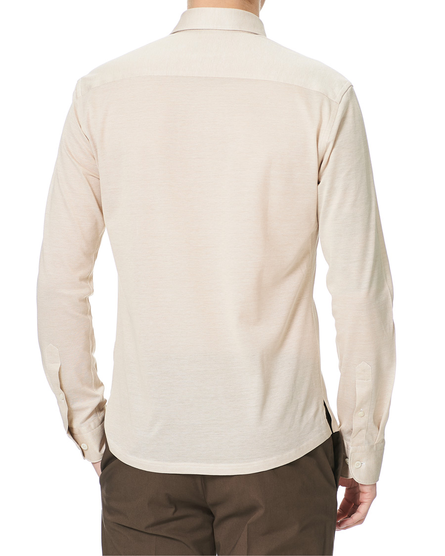 Homme | Chemises | Eton | Oxford Piqué Shirt Beige