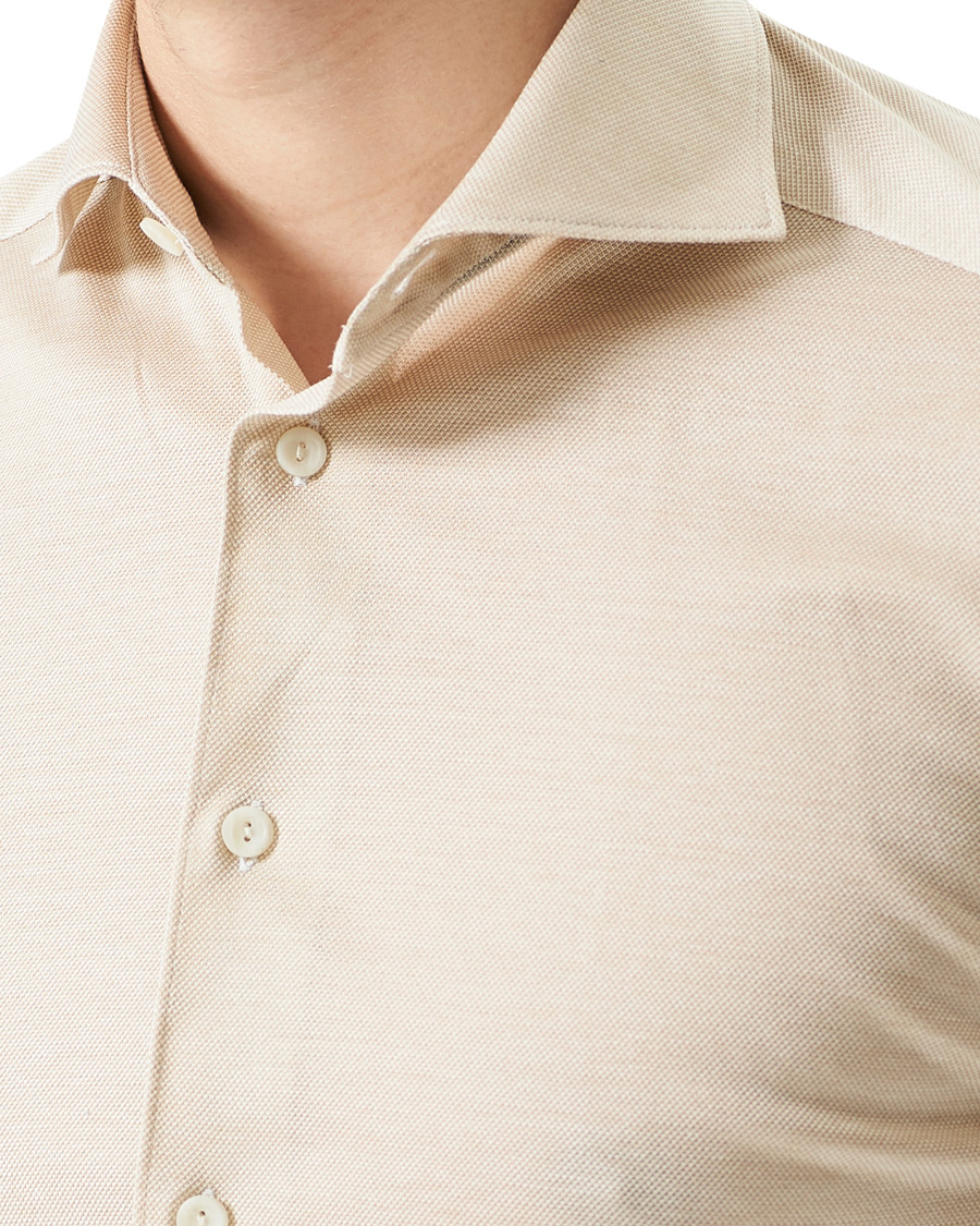 Homme | Chemises | Eton | Oxford Piqué Shirt Beige
