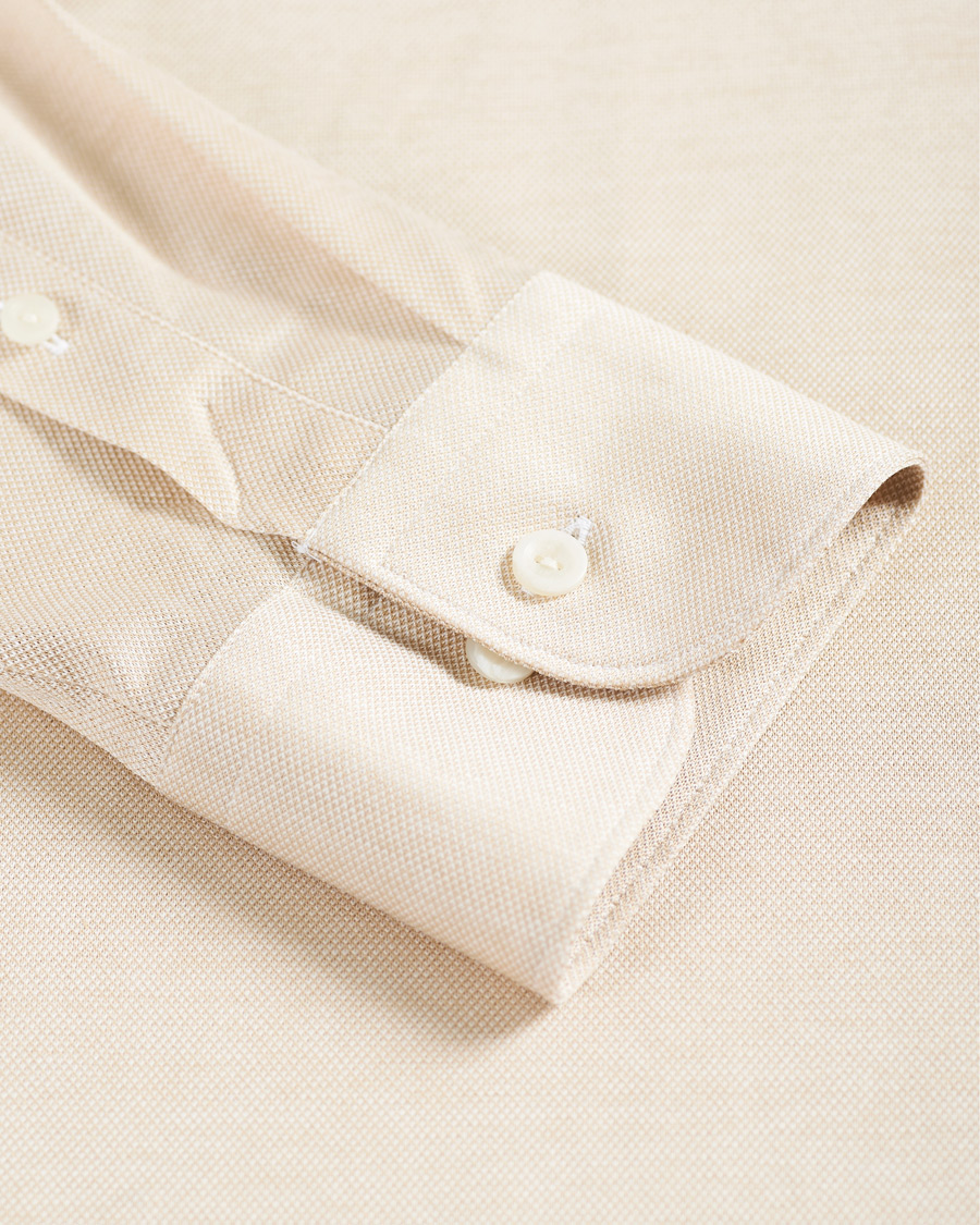 Homme | Chemises | Eton | Oxford Piqué Shirt Beige