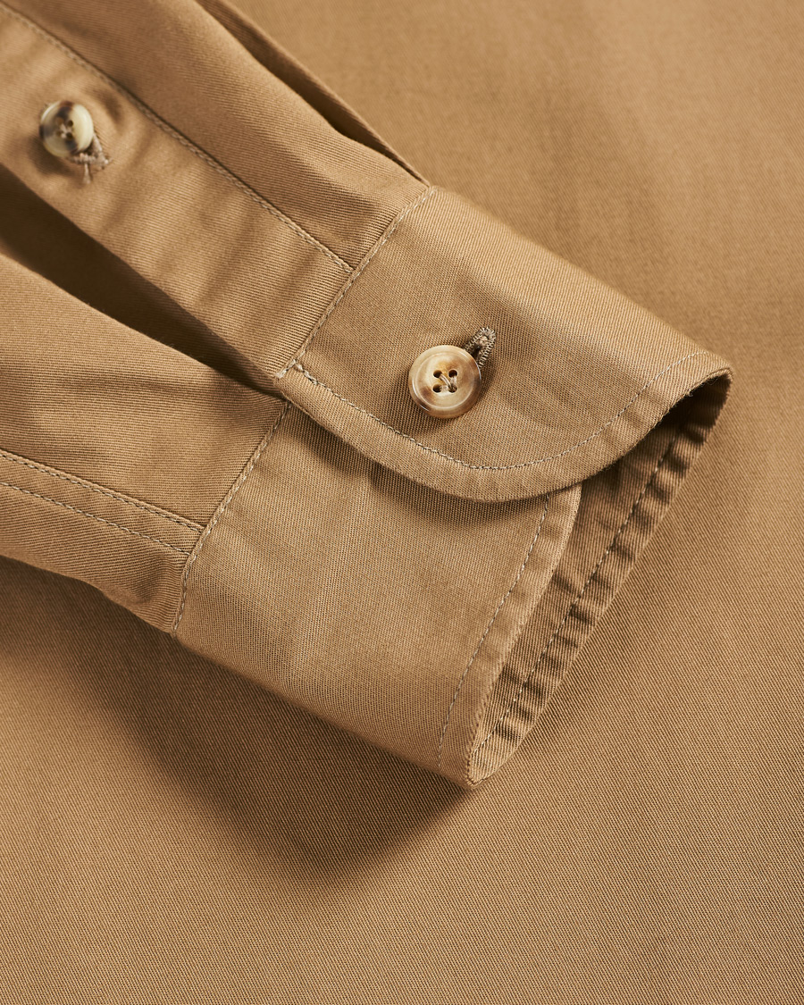 Homme | Chemises | Lardini | Cotton Safari Pocket Overshirt Sand