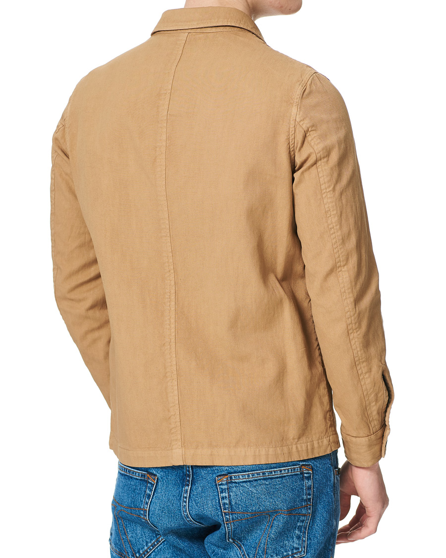 Homme | Chemises | L.B.M. 1911 | Cotton/Linen Overshirt Beige
