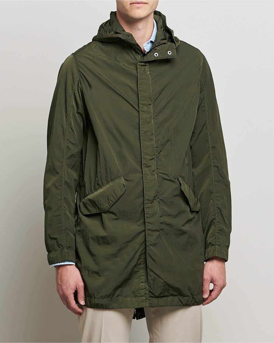 Homme | Manteaux Et Vestes | L.B.M. 1911 | Garment Dyed Nylon Coat Olive