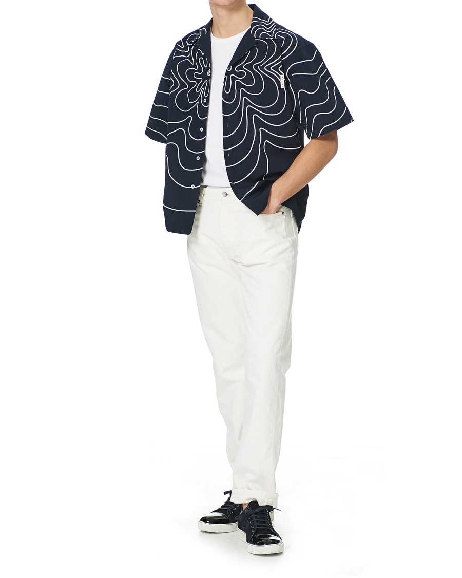Homme | Chemises | Marni | Flower Print Bowling Shirt Navy
