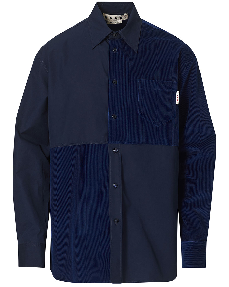 Homme | Chemises | Marni | Patchwork Overshirt Navy