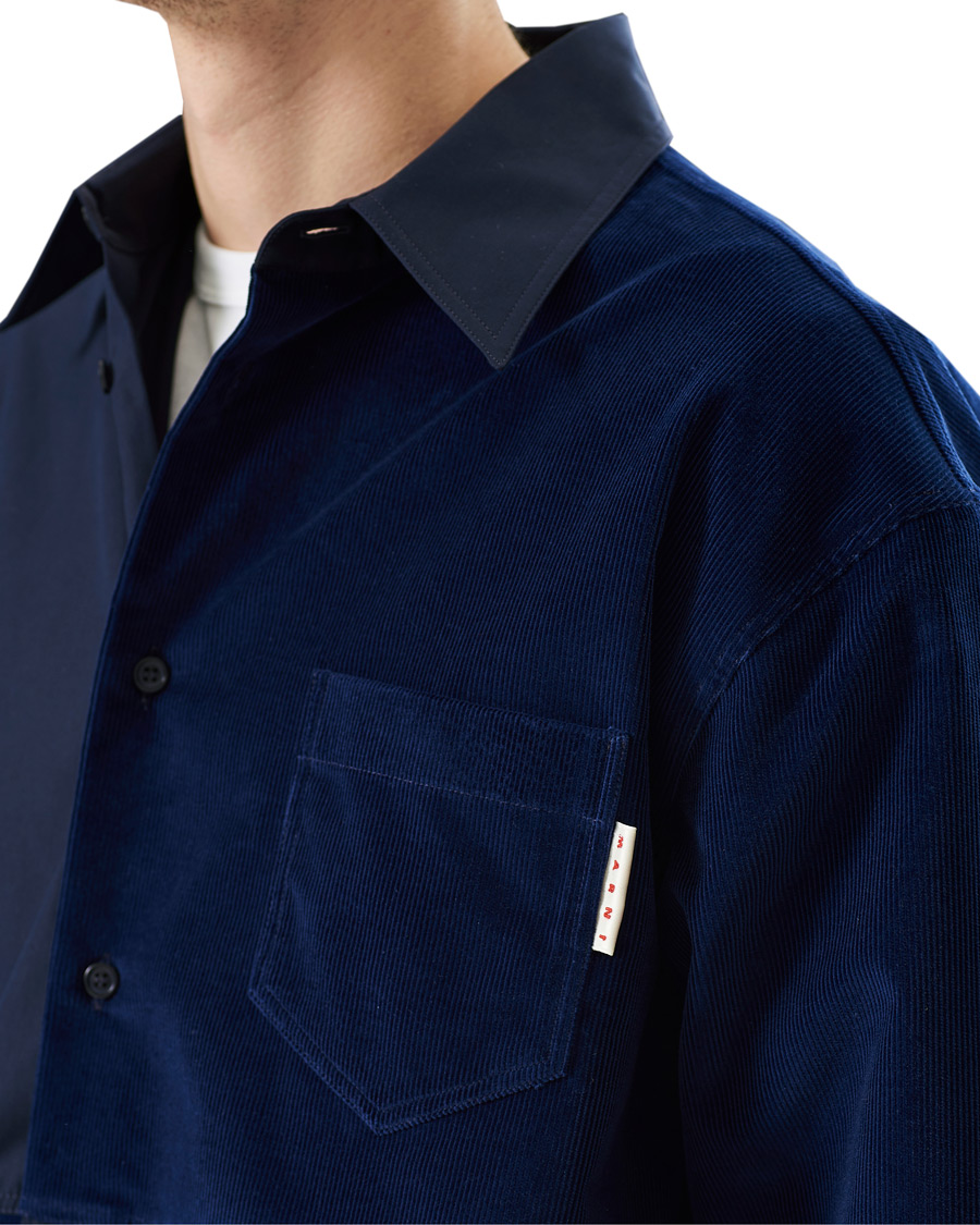Homme | Chemises | Marni | Patchwork Overshirt Navy