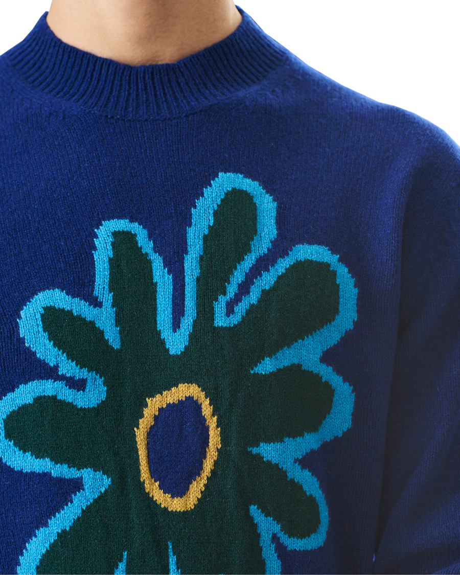 Homme | Pulls Et Tricots | Marni | Cashmere Flower Sweater Dark Blue