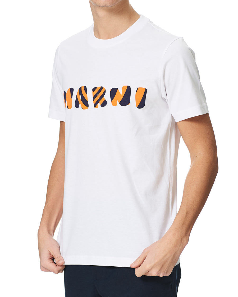 Heren | T-shirts | Marni | Cotton Jersey Printed T-Shirt Lily White