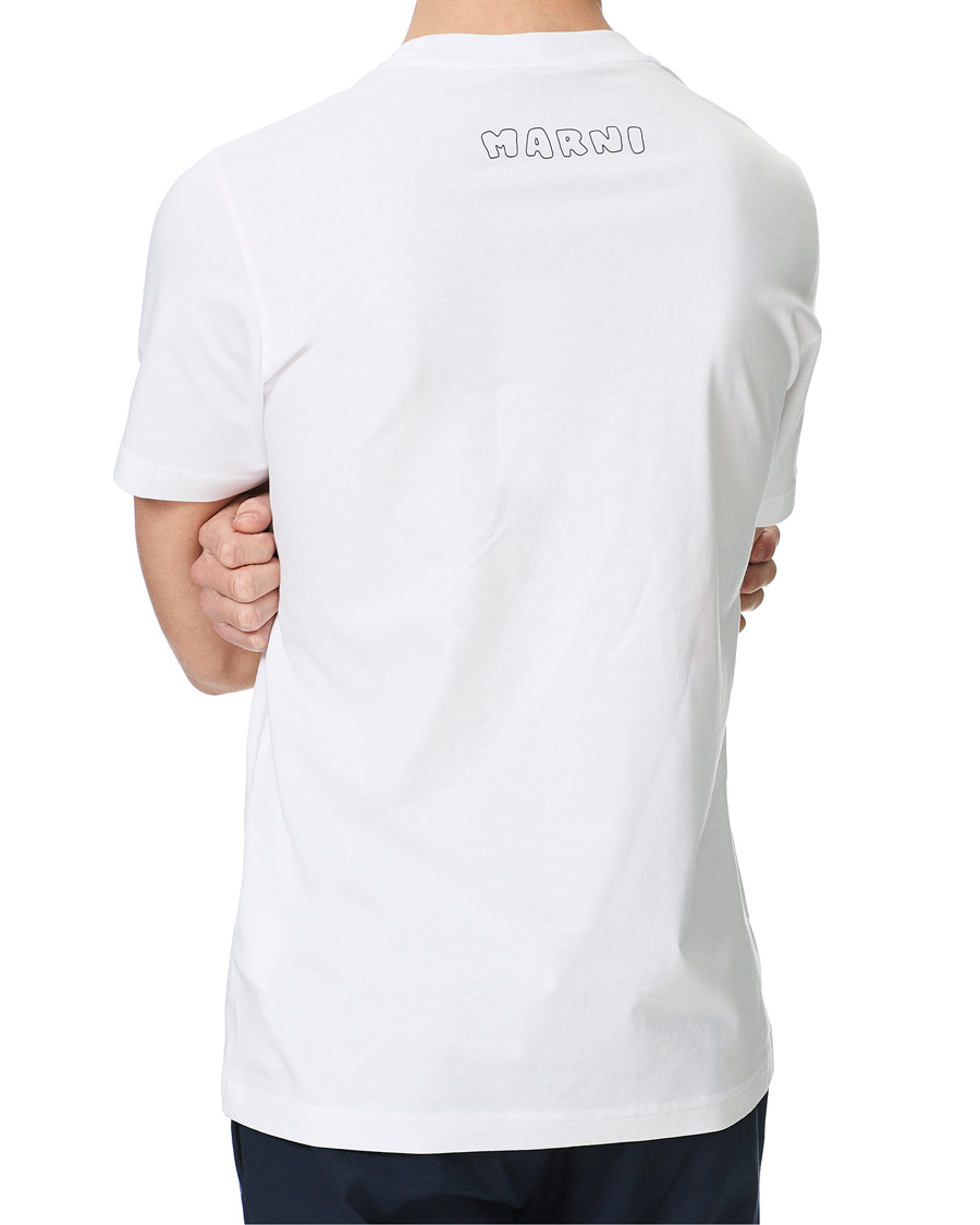 Heren | T-shirts | Marni | Cotton Jersey Printed T-Shirt Lily White