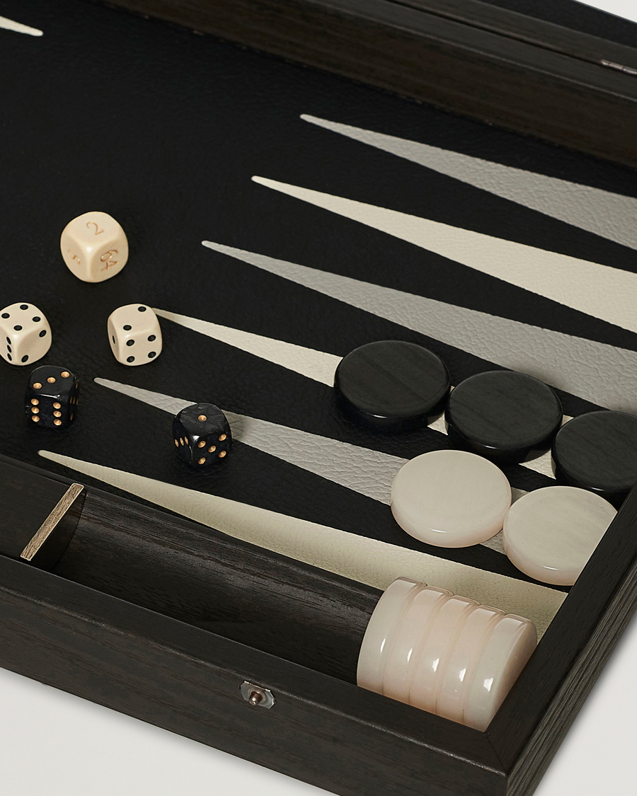 Homme | Manopoulos Classic Leatherette Backgammon Set Black | Manopoulos | Classic Leatherette Backgammon Set Black