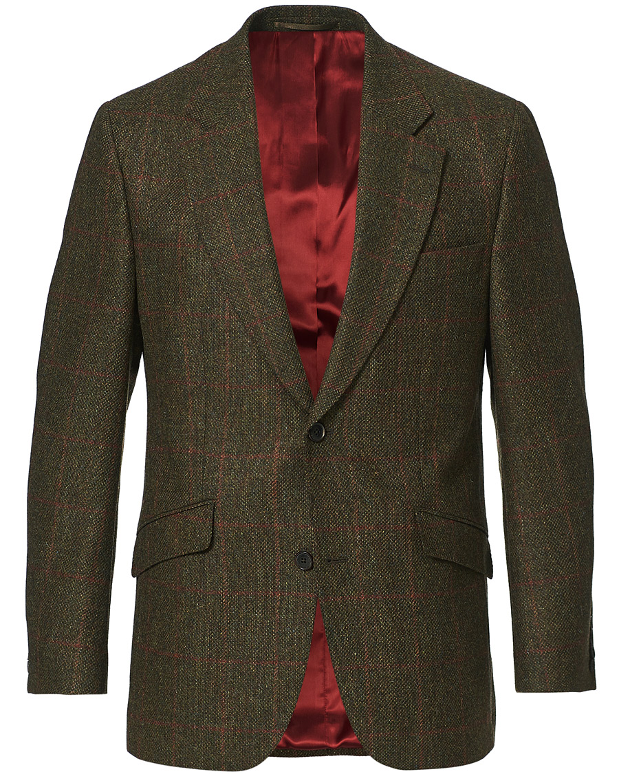 Homme | Blazers | Walker Slater | William Lambswool Tweed Jacket Green Red