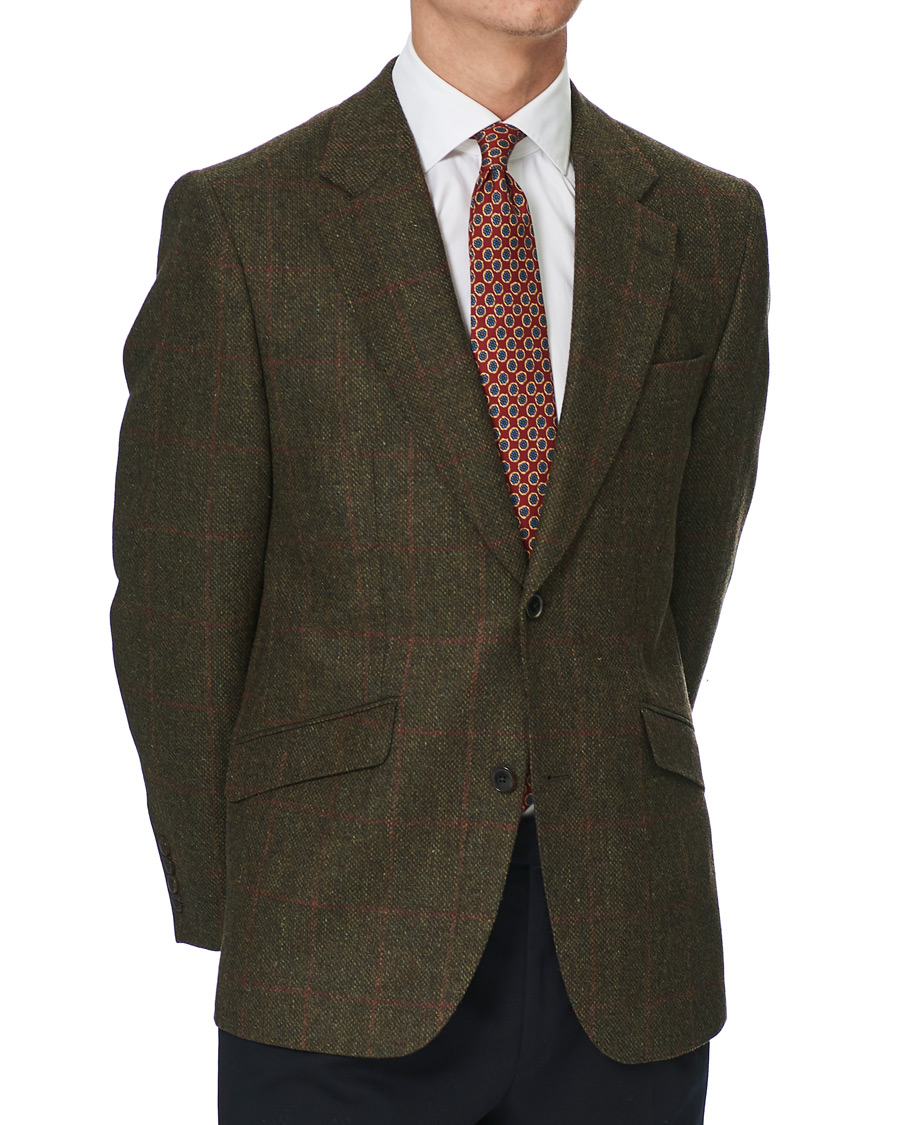 Homme | Blazers | Walker Slater | William Lambswool Tweed Jacket Green Red