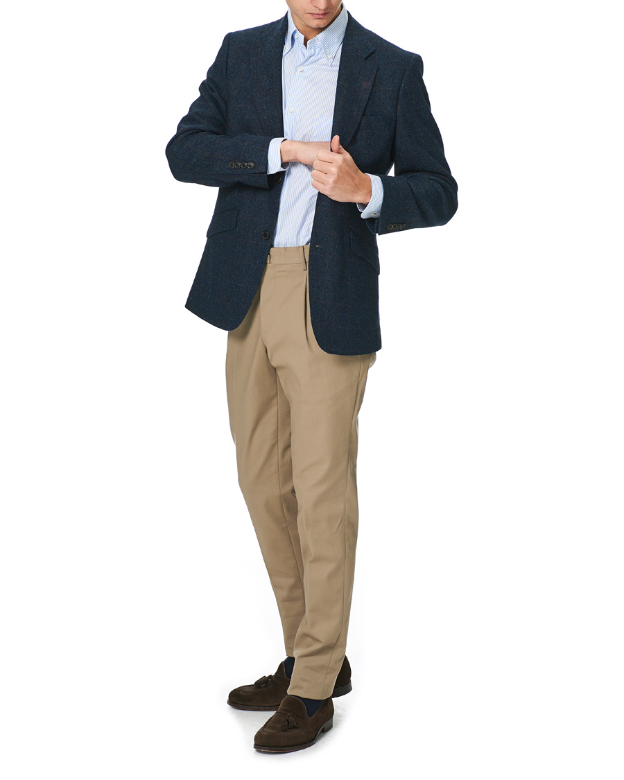 Heren | Blazers | Walker Slater | William Lambswool Tweed Jacket Navy Red