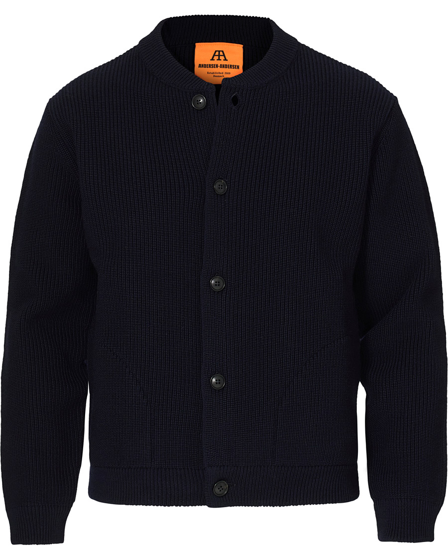 Heren | Truien | Andersen-Andersen | Skipper Wool Jacket Navy Blue