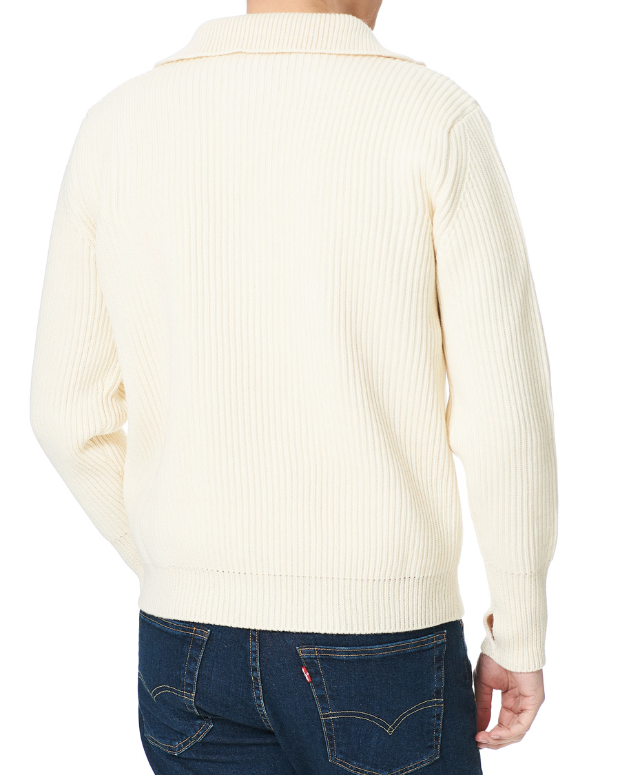 Homme | Pulls Et Tricots | Andersen-Andersen | Navy Half Zip Off White
