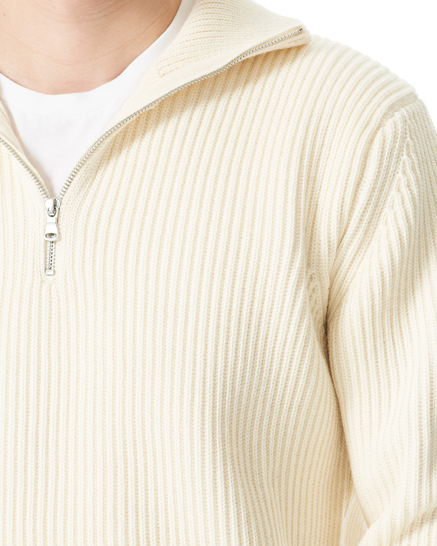 Homme | Pulls Et Tricots | Andersen-Andersen | Navy Half Zip Off White