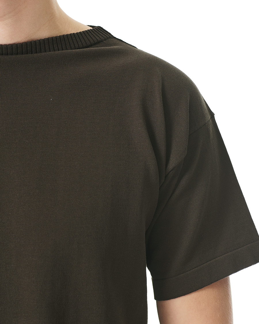 Homme | T-shirts | Andersen-Andersen | Boatsman Short Sleeve Tee Hunting Green