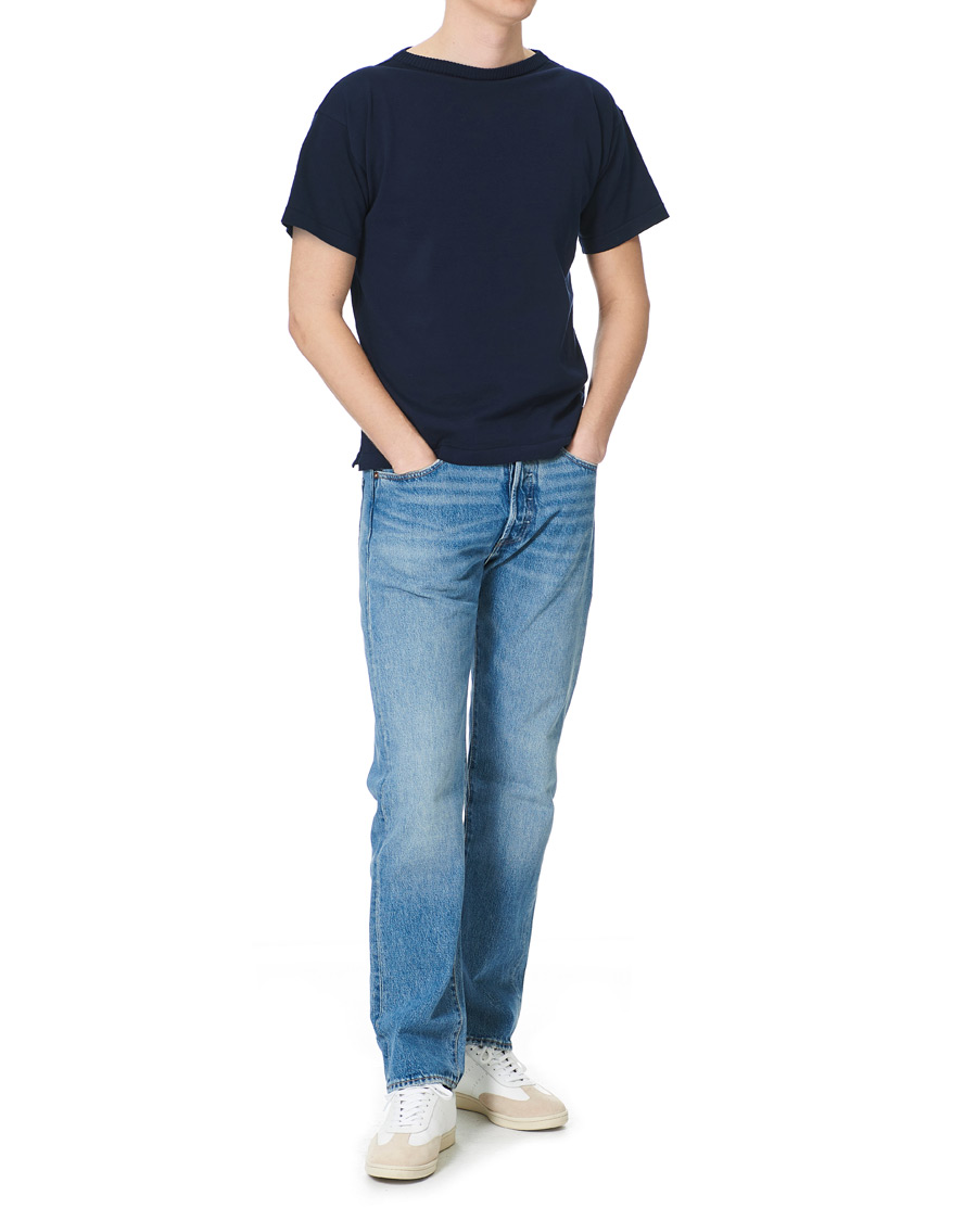 Homme | T-shirts | Andersen-Andersen | Boatsman Short Sleeve Tee Royal Blue