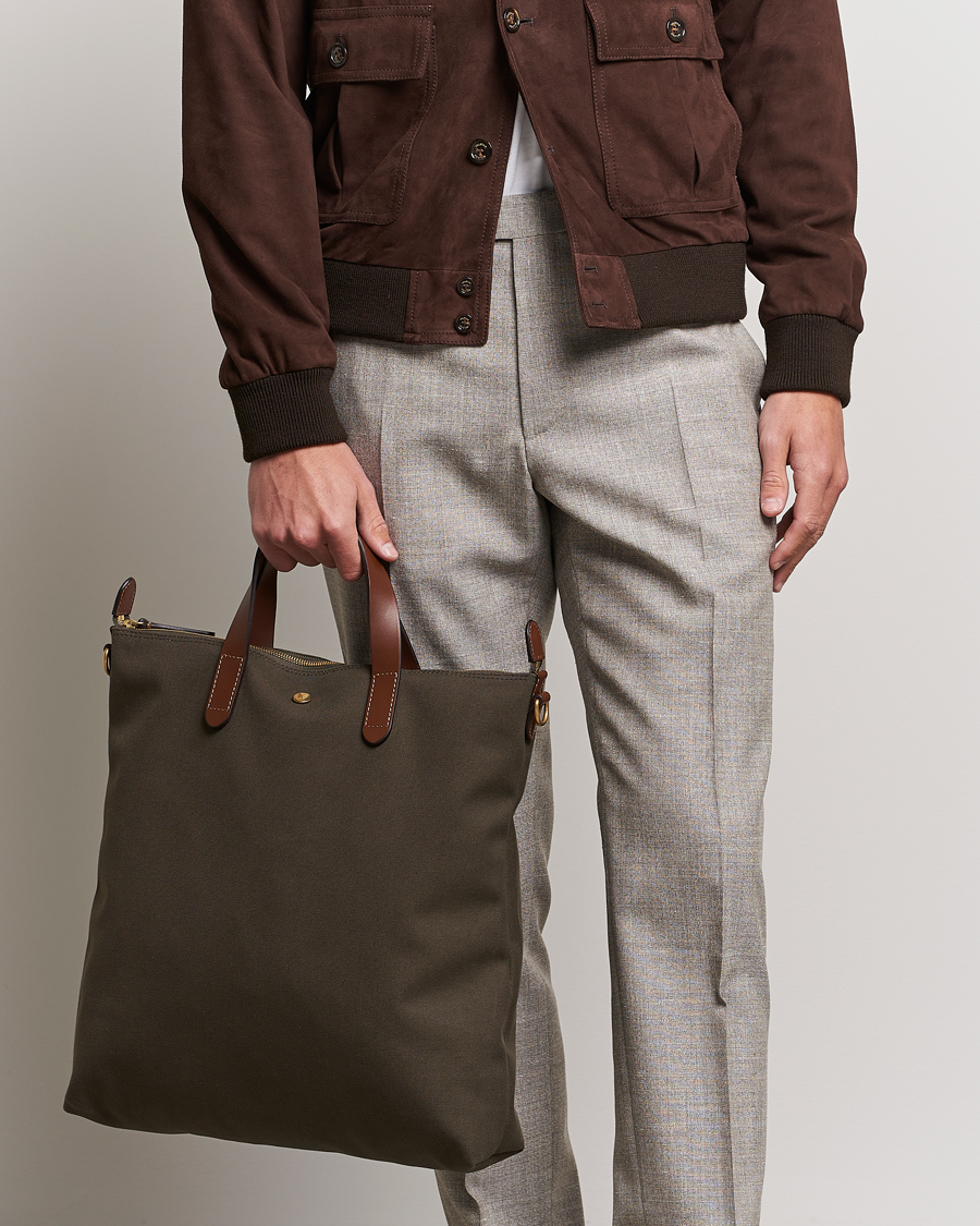 Homme | Sacs | Mismo | M/S Canvas Shopper Army/Cuoio