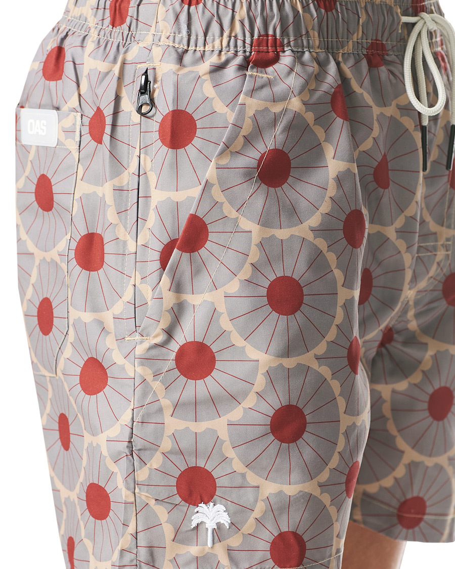 Homme | Maillots De Bain | OAS | Printed Swim Shorts Grey Gatsby