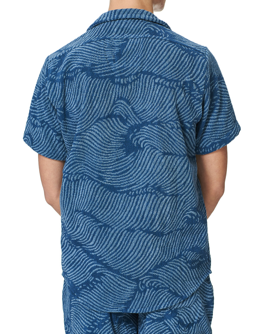 Homme | Chemises | OAS | Wavy Terry Short Sleeve Shirt Blue