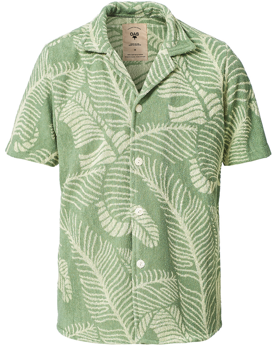 Homme | Chemises | OAS | Banana Leaf Short Sleeve Terry Shirt Green