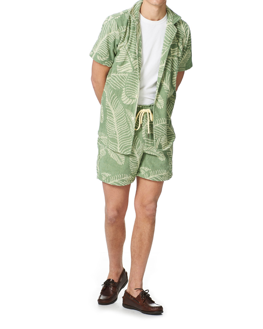 Homme | Chemises | OAS | Banana Leaf Short Sleeve Terry Shirt Green