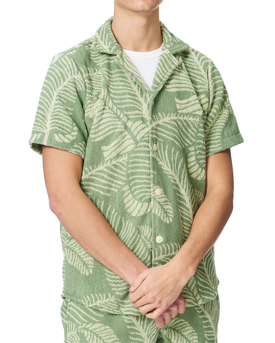 Homme | Chemises | OAS | Banana Leaf Short Sleeve Terry Shirt Green