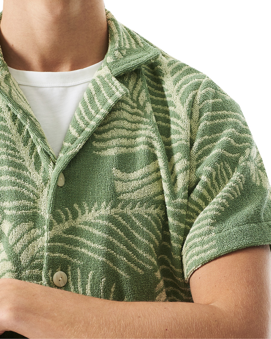 Homme | Chemises | OAS | Banana Leaf Short Sleeve Terry Shirt Green