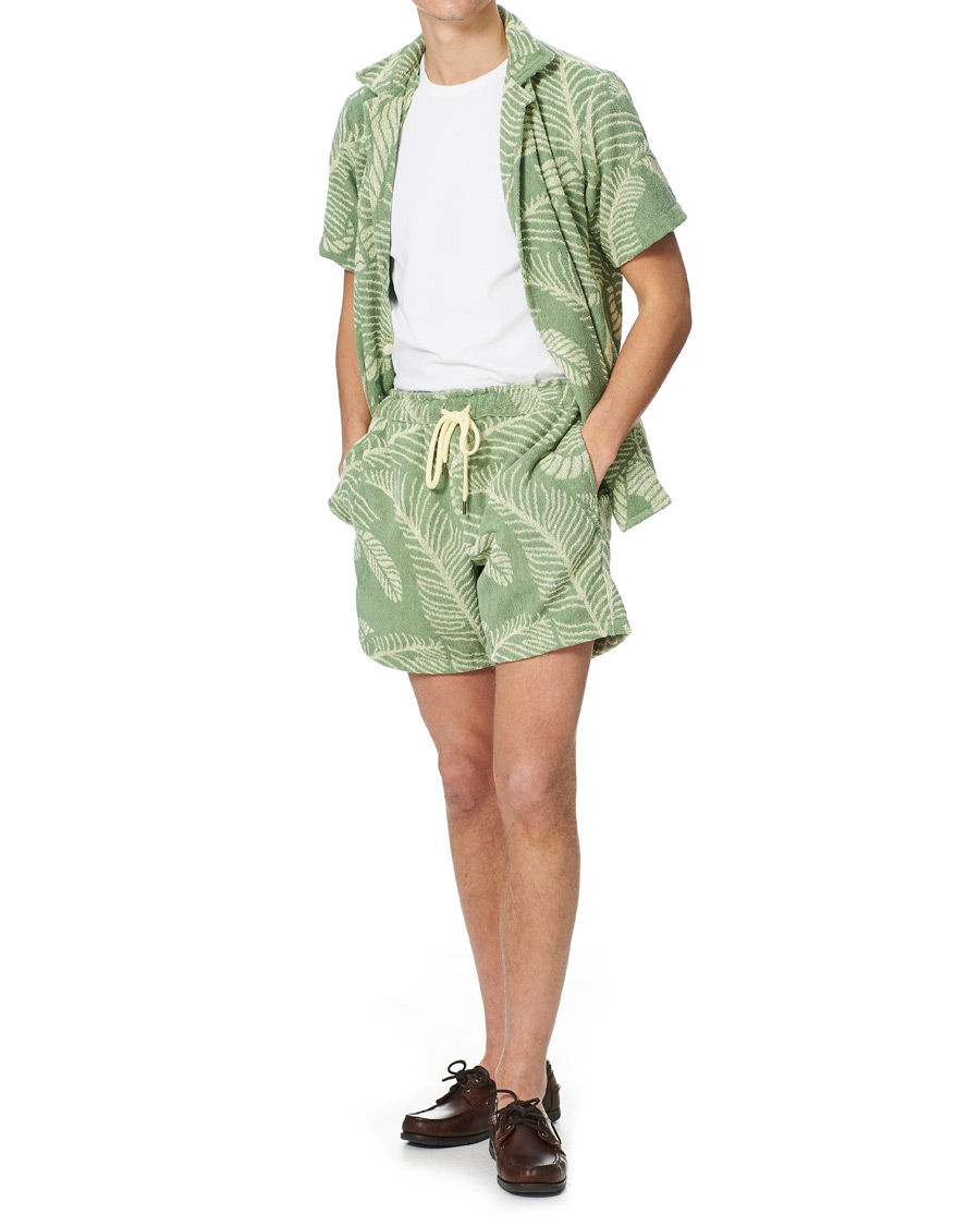 Homme | Shorts | OAS | Banana Leaf Terry Shorts Green