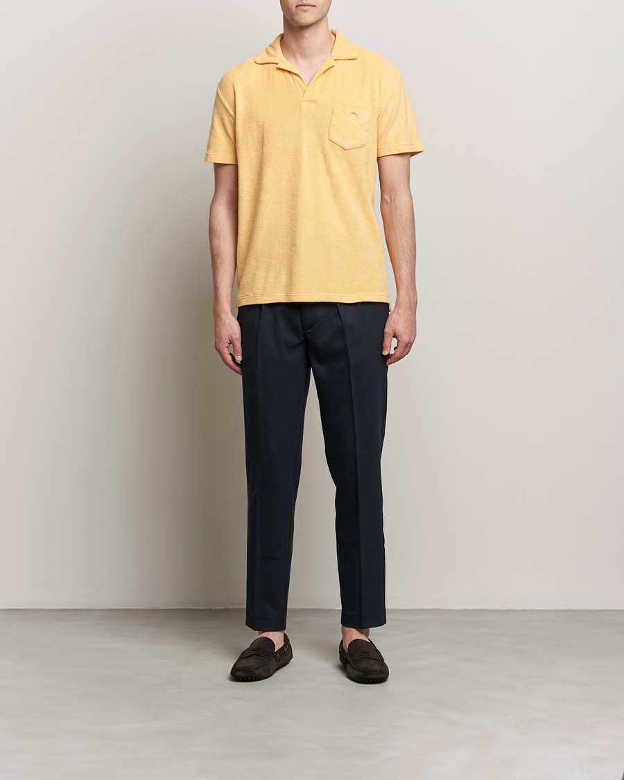 Homme | Polos | OAS | Short Sleeve Terry Polo Peach