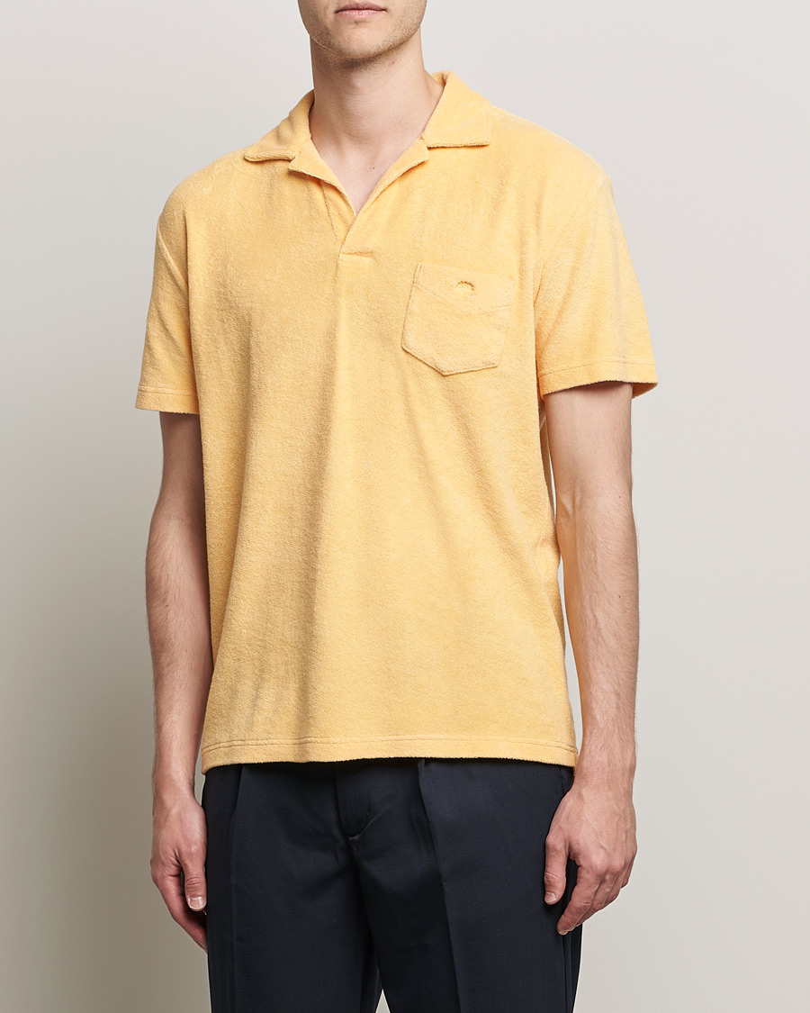 Homme | Polos | OAS | Short Sleeve Terry Polo Peach