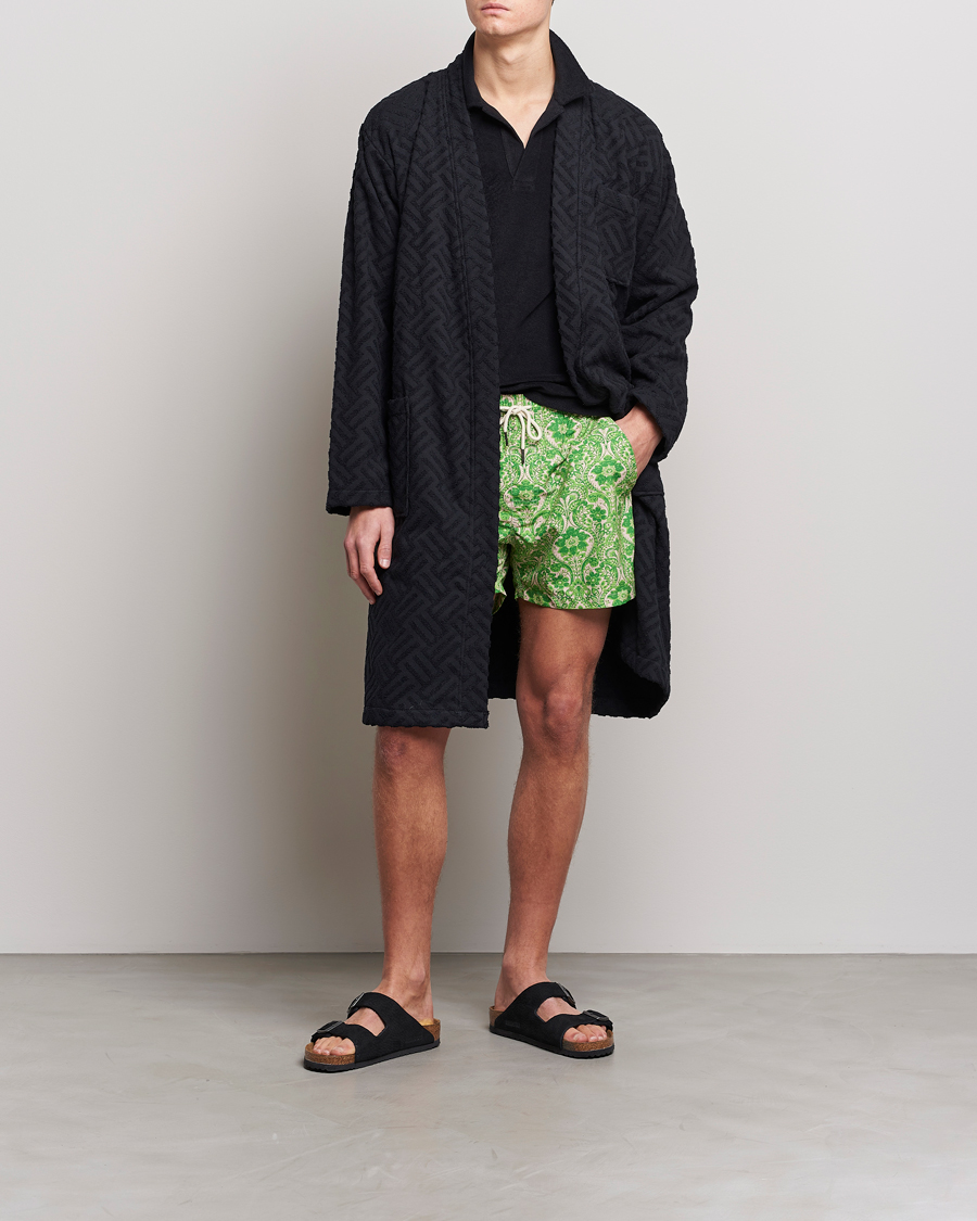 Heren | Pyjama's en gewaden | OAS | Terry Robe Black Crossroad