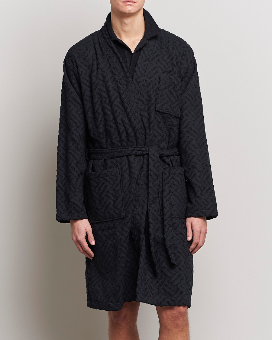 Homme | Peignoirs Et Pyjamas | OAS | Terry Robe Black Crossroad