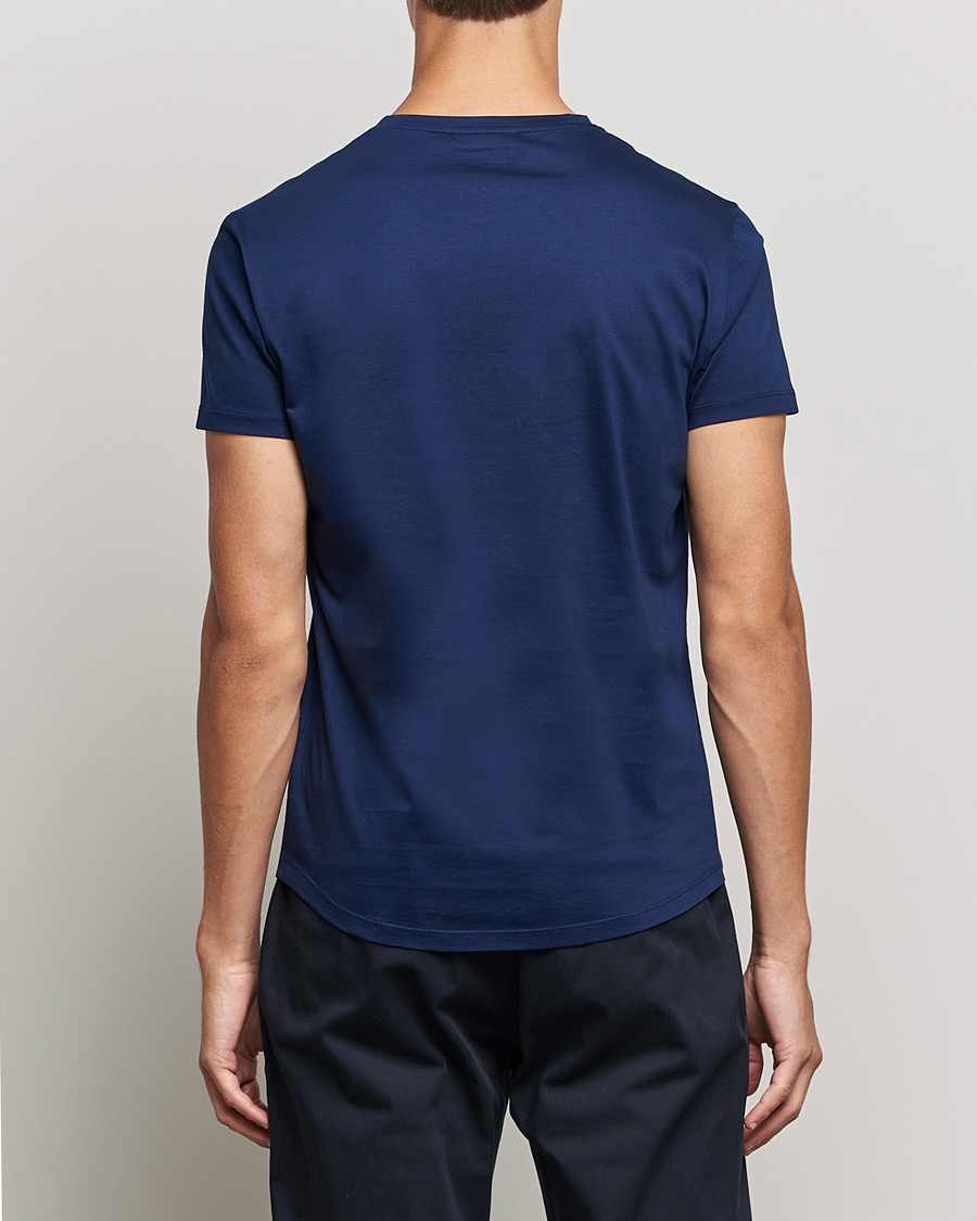 Heren | T-shirts | Orlebar Brown | OB Crew Neck Mercerised Cotton Tee Navy