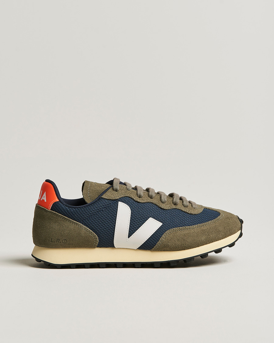 Homme | Baskets | Veja | Rio Branco Running Sneaker Nautico White Orange Fluo