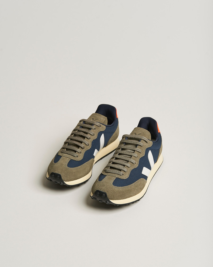 Homme | Baskets | Veja | Rio Branco Running Sneaker Nautico White Orange Fluo