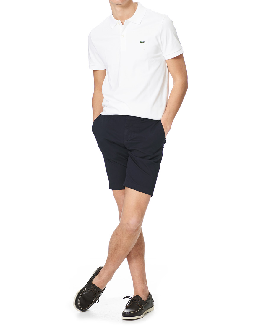 Homme | Shorts | Lacoste | Slim Fit Stretch Cotton Bermuda Shorts Navy Blue
