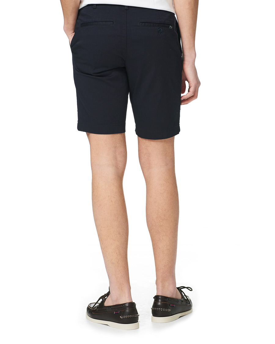 Homme | Shorts | Lacoste | Slim Fit Stretch Cotton Bermuda Shorts Navy Blue