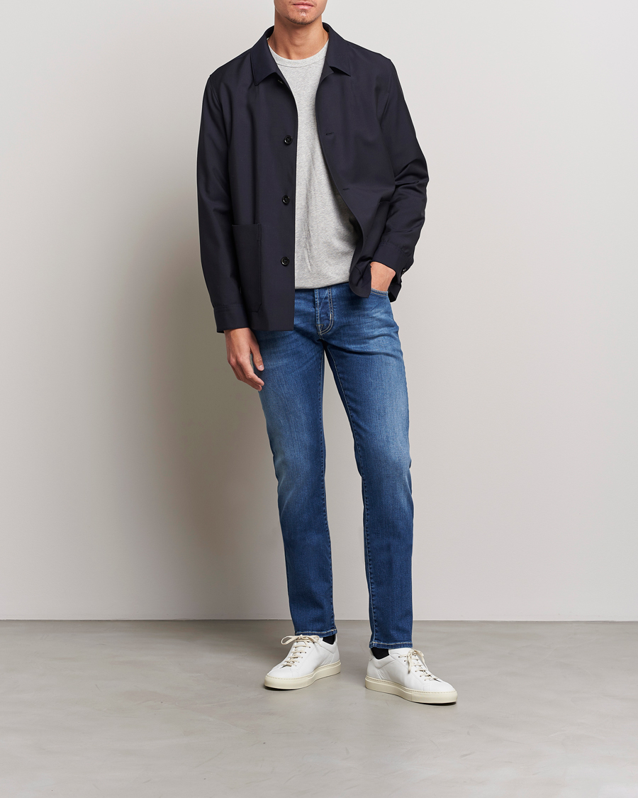 Heren | Jeans | Jacob Cohën | Nick 622 Slim Fit Stretch Jeans Stone Wash