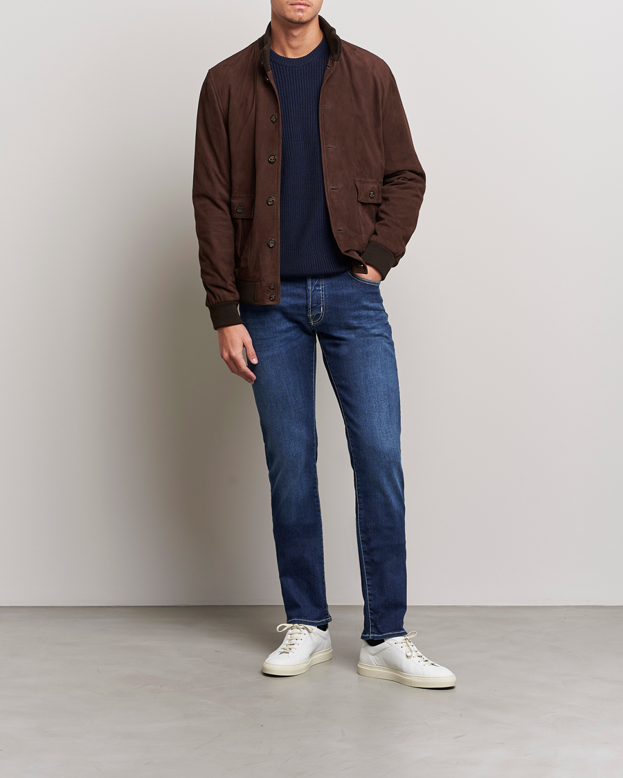 Heren | Jeans | Jacob Cohën | Bard 688 Slim Fit Stretch Jeans Medium Dark