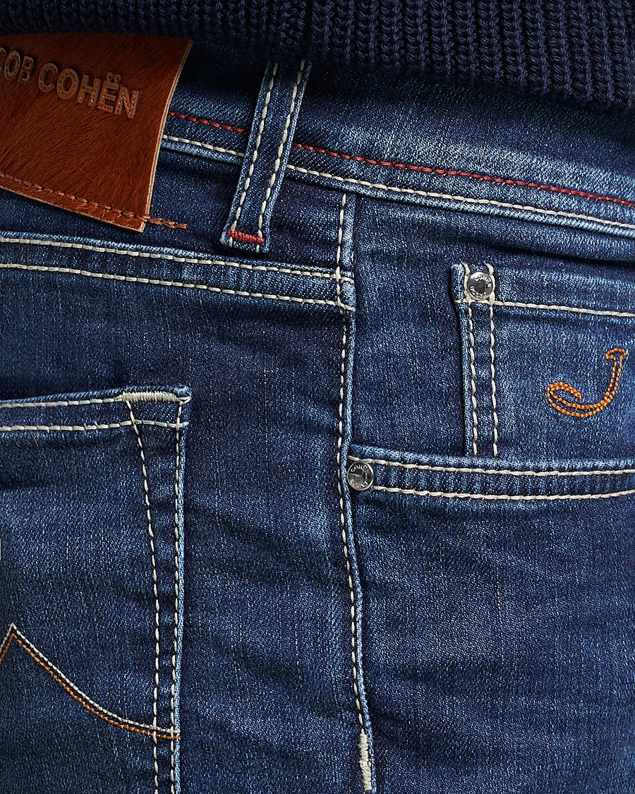 Heren | Jeans | Jacob Cohën | Bard 688 Slim Fit Stretch Jeans Medium Dark
