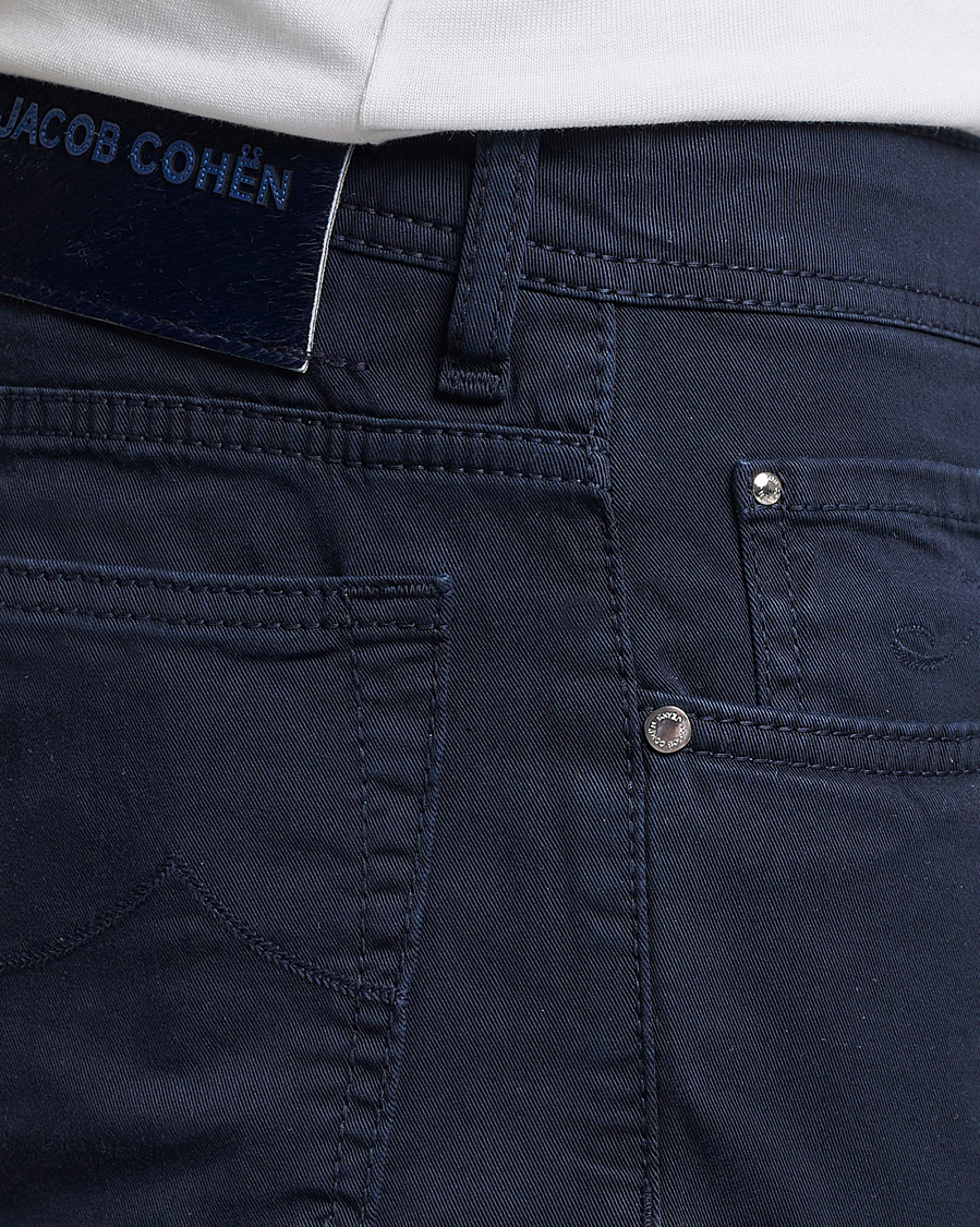 Heren | Broeken | Jacob Cohën | Bard Garment Dyed Gabardine Trousers Navy