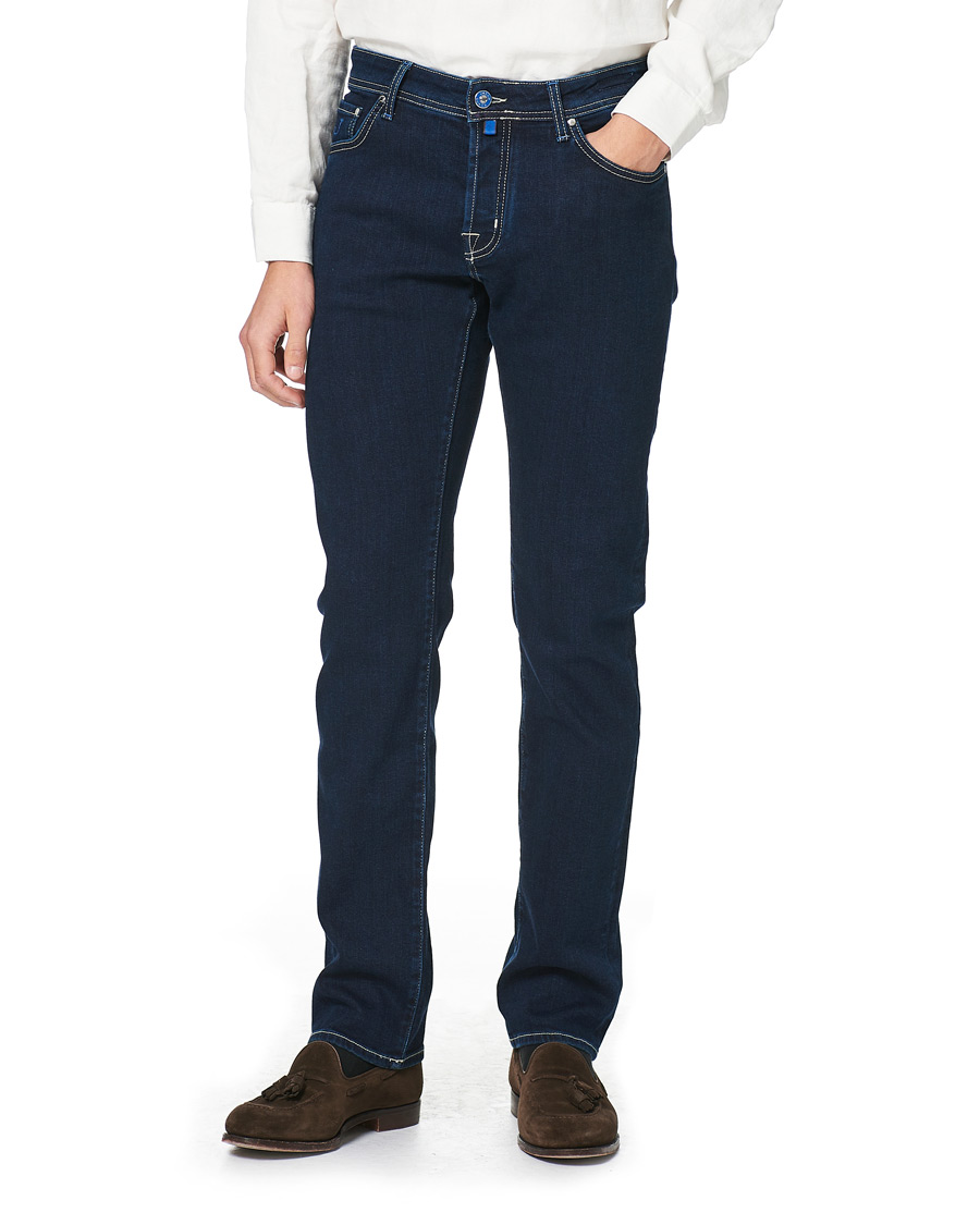 Homme | Jeans | Jacob Cohën | 622 Nick Slim Fit Super Stretch Jeans Dark Blue